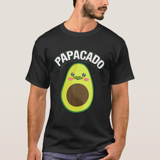 Papacado Pregnancy Avocado Papa T Shirt (Voorkant)