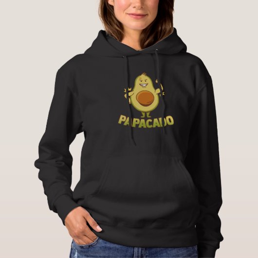 Papacado Vegan Dad Father's Day Fruit Avocado  Dad Hoodie (Voorkant)