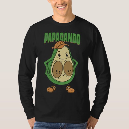 Papacado Vegan Dad Vaderdag Fruit Avocado Love T-shirt (Voorkant)