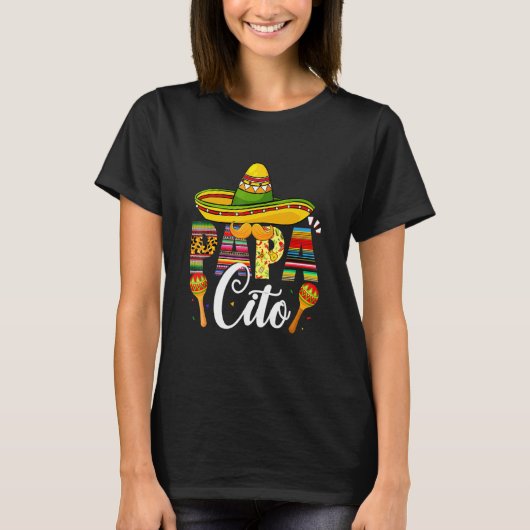 Papacito Cinco De Mayo Leopard Fiesta Mexican Fath T-shirt (Voorkant)
