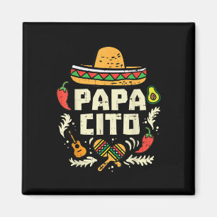 Papacito Family Cinco de Mayo Matchin Couple Mexic Magneet
