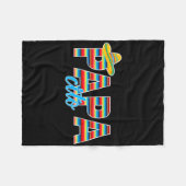 Papacito Serape Mexican Sombrero Cinco de Mayo Fleece Deken (Voorkant (Horizontaal))