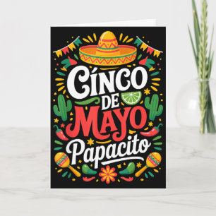 Papacito vijf mei hoed cactus maracas kaart