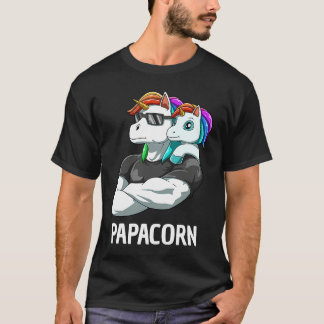 Papacorn  Vader Dochter Eenhoorns T-shirt