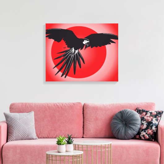 Papagei Ara Canvas Afdruk (Insitu (Woonkamer))