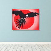 Papagei Ara Canvas Afdruk (Insitu (Houten vloer))