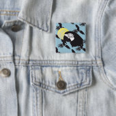 Papagei Ara Magnet Vierkante Button 5,1 Cm (In situ)