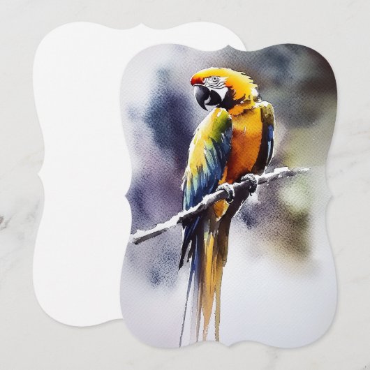 Papagei Feestdagenkaart (Voorkant / Achterkant)