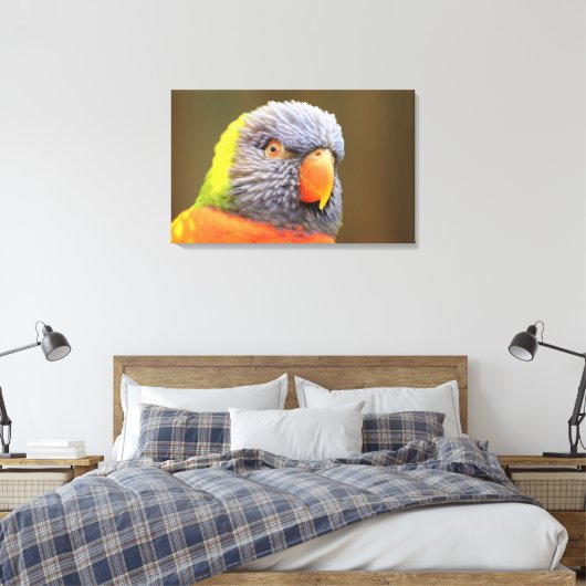 Papagei - Lori Canvas Afdruk (Insitu (Slaapkamer))
