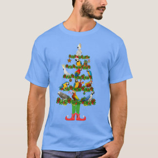 Papagei parrots birds christmas tree t-shirt