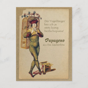 Papageno Zauberflöte Magic flute CC0839 Mozart Briefkaart