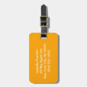 Papaja Effen Kleur Cute Minimalistisch Bagagelabel (Voorkant verticaal)