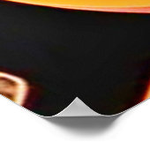 Papaja en bladeren vers patroon poster (Hoek)