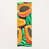 Papaja en bladeren vers patroon yogamat (Voorkant)