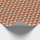 Papaja houtskool tekenpatroon. Cadeaupapier (Hoek)