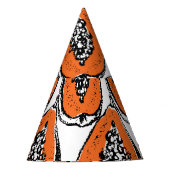  Papaja houtskool tekenpatroon. Feesthoedjes (Voorkant)