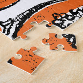  Papaja houtskool tekenpatroon. Legpuzzel (Zijkant)