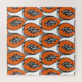  Papaja houtskool tekenpatroon. Legpuzzel (Horizontaal)