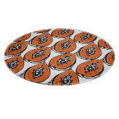  Papaja houtskool tekenpatroon. Snijplank (Hoek)