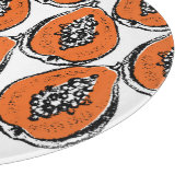  Papaja houtskool tekenpatroon. Snijplank (Hoek)