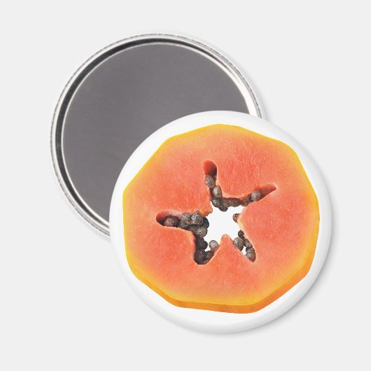 Papaja-schijfje Magneet (Voorkant / Achterkant)
