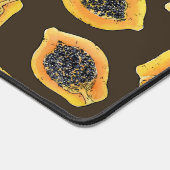 Papaja snijdt donkerbruin bureaumat (Hoek)