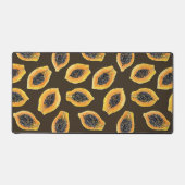 Papaja snijdt donkerbruin bureaumat (Voorkant)