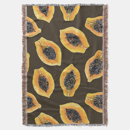 Papaja snijdt donkerbruin deken (Voorkant Verticaal)