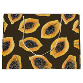 Papaja snijdt donkerbruin groot cadeauzakje (Voorkant)