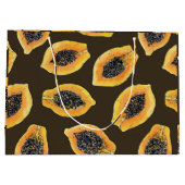 Papaja snijdt donkerbruin groot cadeauzakje (Achterkant)