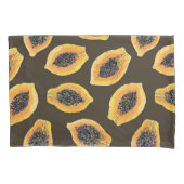 Papaja snijdt donkerbruin kussensloop (Voorkant)