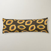 Papaja snijdt donkerbruin lichaamskussen (Achterkant)