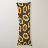 Papaja snijdt donkerbruin lichaamskussen (Voorkant Verticaal)