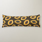 Papaja snijdt donkerbruin lichaamskussen (Voorkant)