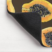 Papaja snijdt donkerbruin muismat (Hoek)