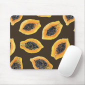 Papaja snijdt donkerbruin muismat (Met muis)