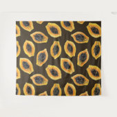 Papaja snijdt donkerbruin wandkleed (Voorkant (horizontaal))