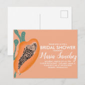 Papaja Tropisch Fruit Abstract Bruidsmeisje Shower Briefkaart (Voorkant / Achterkant)