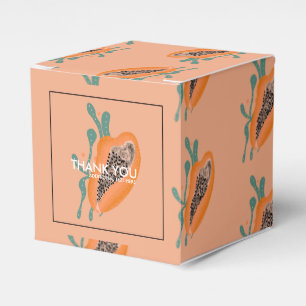 Papaja Tropisch Fruit Bedankt Bruidsfeest Bedankdoosjes