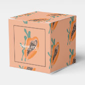 Papaja Tropisch Fruit Dank Je Wel Bruiloft Feest Bedankdoosjes (Voorkant Zijde)