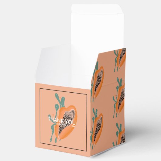 Papaja Tropisch Fruit Dank Je Wel Bruiloft Feest Bedankdoosjes (Geopend)