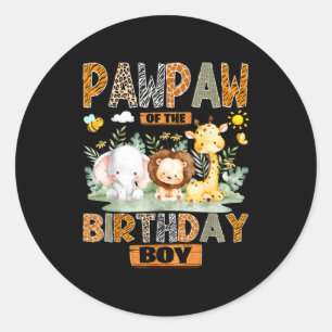 Papaja van de jarige jongen safari jungle wild ronde sticker