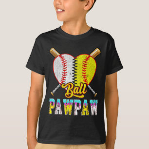 Papaja van zowel halve honkbal softbal ijs t-shirt