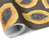 Papajaplaatjes op donkerbruin cadeaupapier (Rol Hoek)