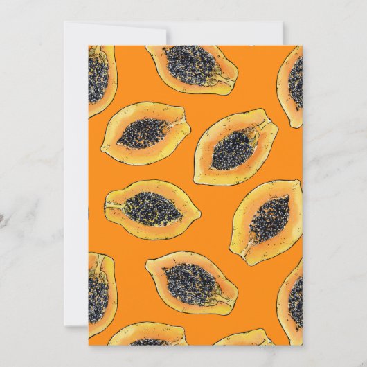 Papajaplakjes op oranje (Voorkant)