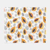 Papaja's: abstracte waterverf. fleece deken (Voorkant (Horizontaal))