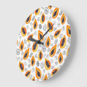 Papaja's: abstracte waterverf. grote klok (Hoek)