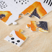 Papaja's: abstracte waterverf. legpuzzel (Zijkant)