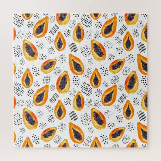 Papaja's: abstracte waterverf. legpuzzel (Verticaal)