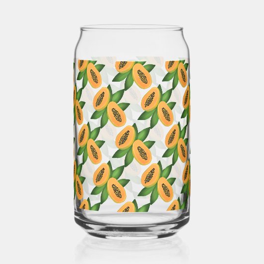 papaja's blikvorm glas (Achterkant)